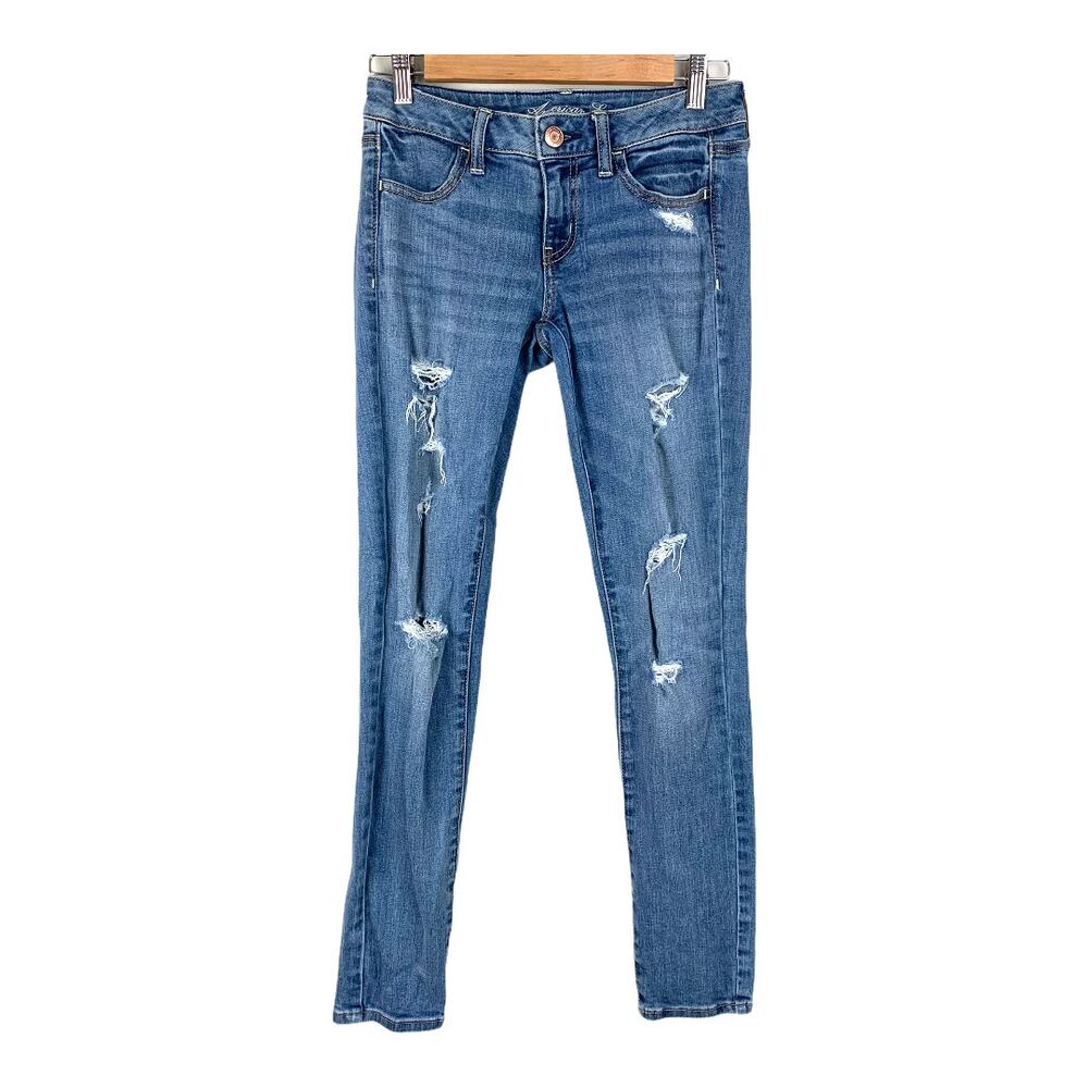 American Eagle Stretch Jegging Jeans Distressed Skinny Stretch 2